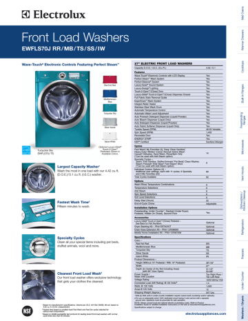 Electrolux WAVE-TOUCH EWFLS70J User's manual Electrolux WAVE-TOUCH EWFLS70J User's manual