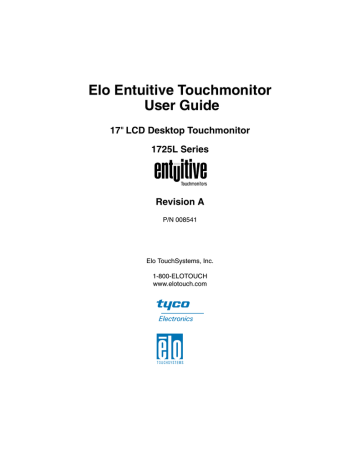 Elo TouchSystems 1725L Series User's Manual | Manualzz