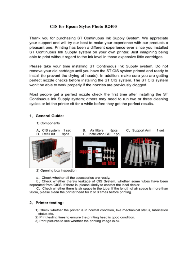 Epson R2400 User's manual Epson R2400 User's manual