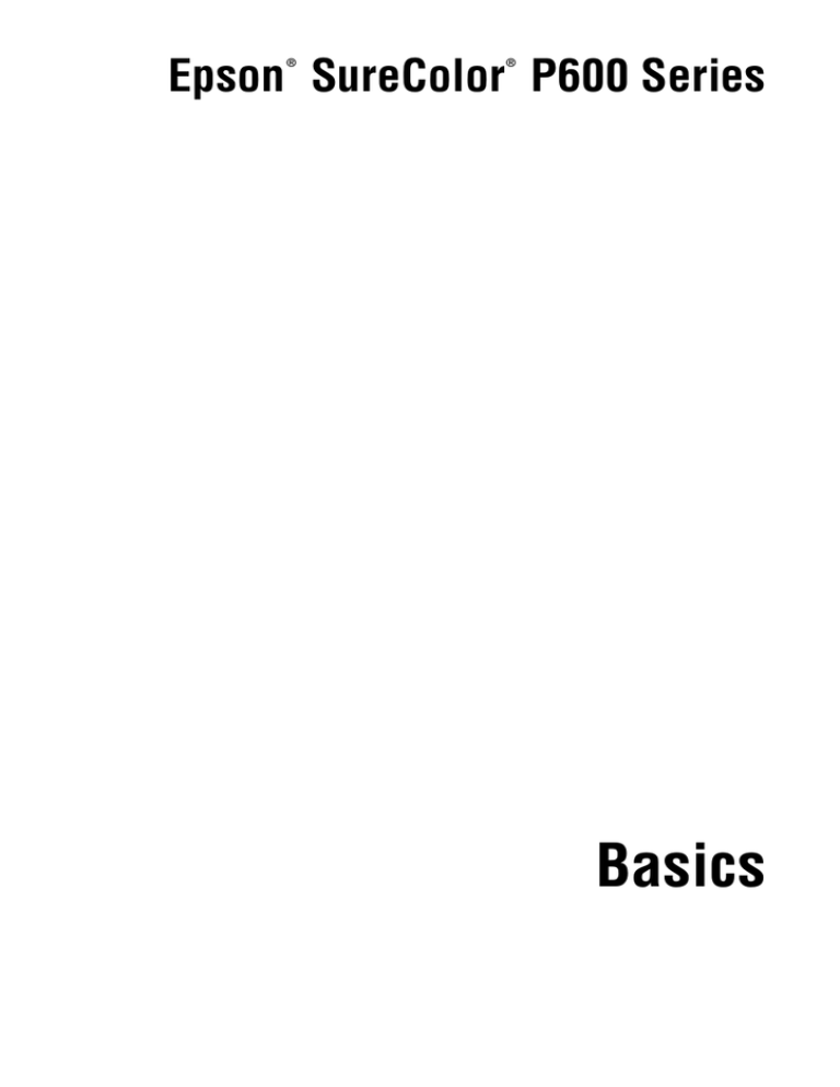 Epson P600 User manual Epson P600 User manual