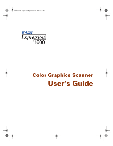 Epson Expression 1600 Artist User's Manual | Manualzz Epson Expression 1600 Artist User's Manual | Manualzz