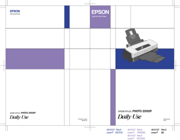 Back Cover. Epson Photo 2000P | Manualzz