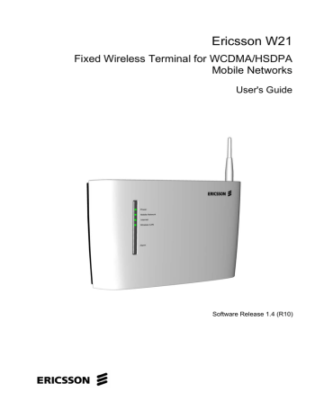 Ericsson Router W21, W21 User manual Ericsson Router W21, W21 User manual