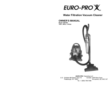 Euro-Pro CW230H Owner's Manual | Manualzz