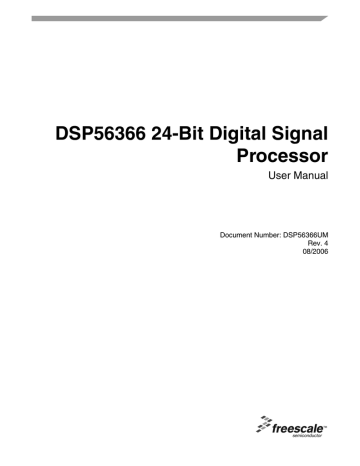 Freescale Semiconductor DSP56366 User manual Freescale Semiconductor DSP56366 User manual