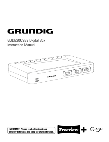 Grundig GUDB20USB3 Instruction manual | Manualzz