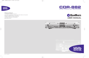 HHB comm CDR-882 User's manual HHB comm CDR-882 User's manual