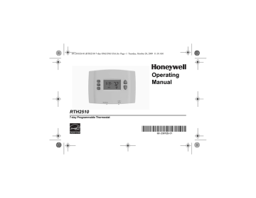 Honeywell Thermostat RTH2510 User's Manual | Manualzz