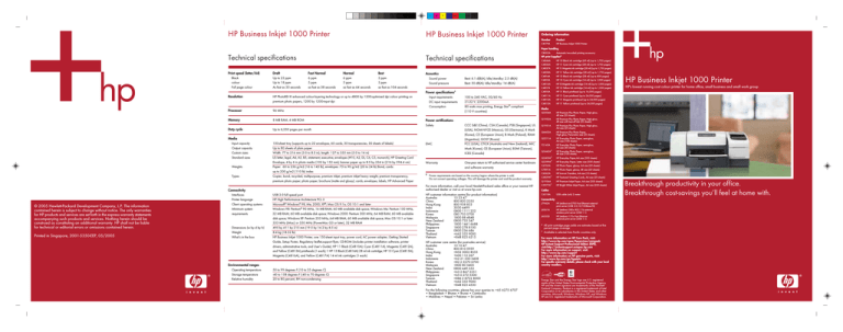 HP 1000 User manual HP 1000 User manual