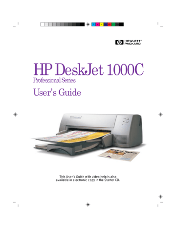 HP Deskjet 1000c Printer series, 1000C User's manual HP Deskjet 1000c Printer series, 1000C User's manual