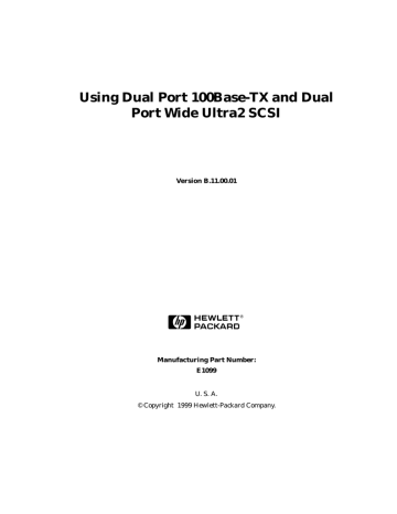HP 100Base-TX User's manual HP 100Base-TX User's manual