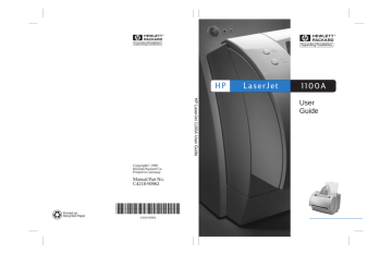 HP 1100A, LaserJet 1100 All-in-One Printer series User's manual HP 1100A, LaserJet 1100 All-in-One Printer series User's manual