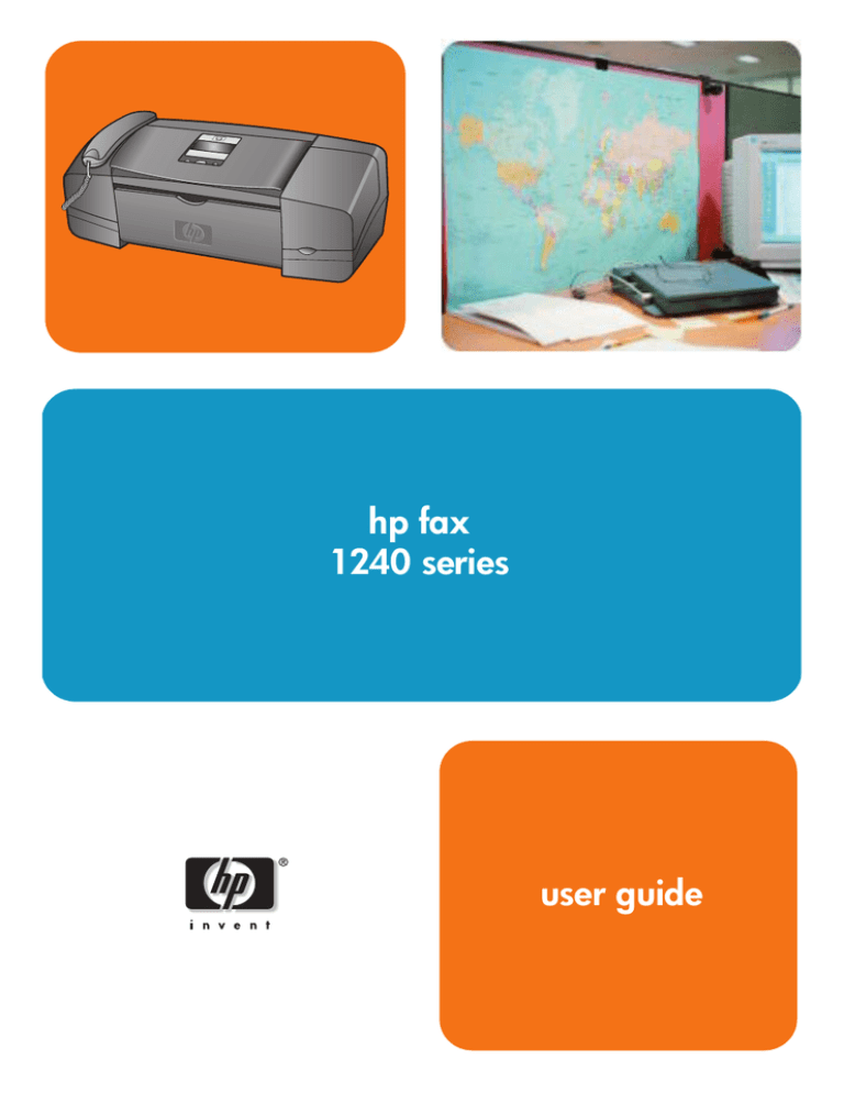 HP 1240 Fax series Quick start guide HP 1240 Fax series Quick start guide