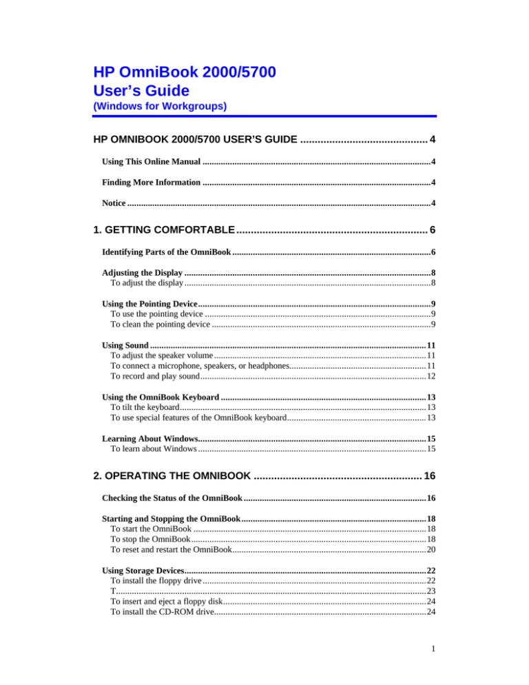 HP 2000/5700 User manual HP 2000/5700 User manual