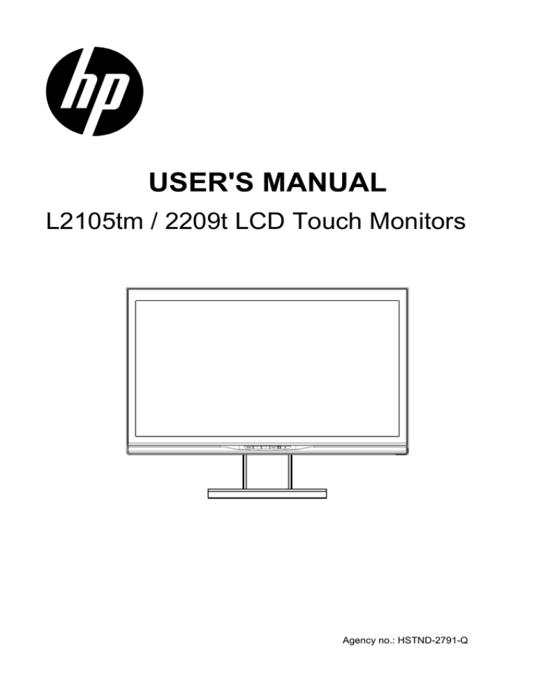 HP 2209T User manual HP 2209T User manual