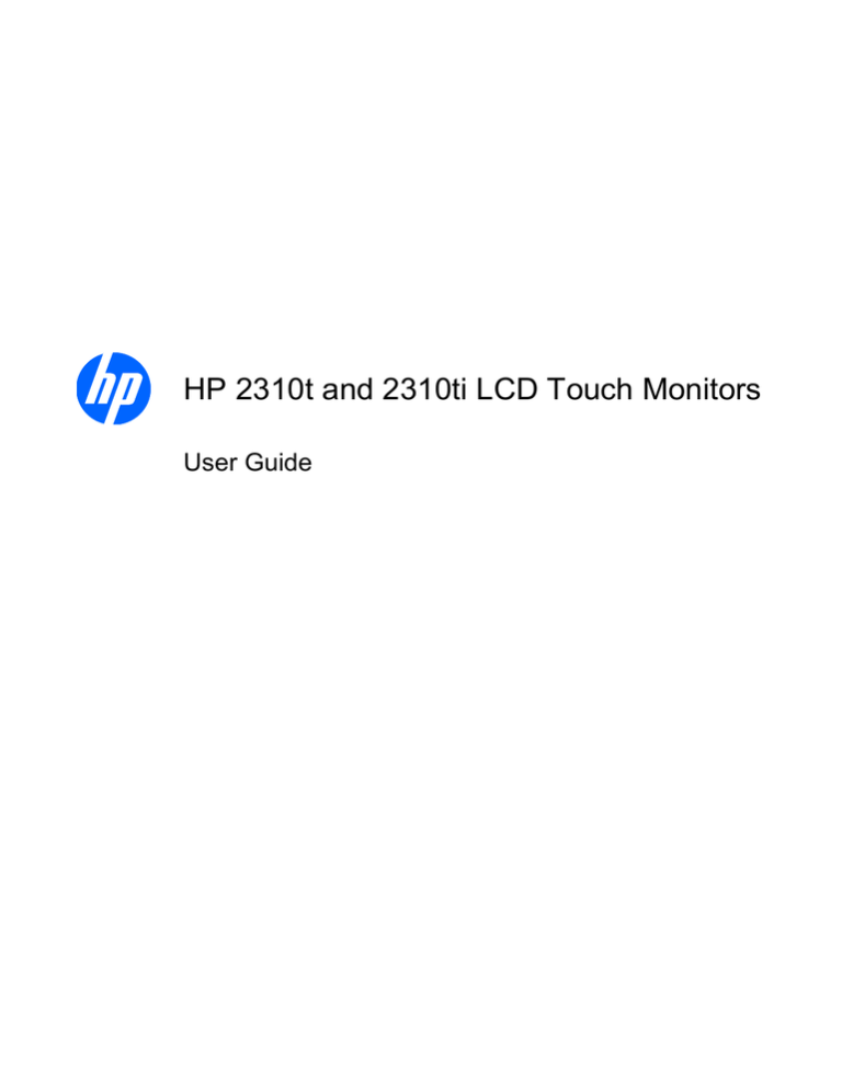 HP 2310t User manual HP 2310t User manual