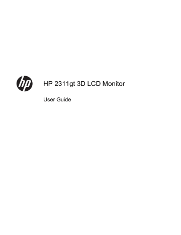 HP 23 inch Flat Panel Monitor series, 2311gt User's manual HP 23 inch Flat Panel Monitor series, 2311gt User's manual