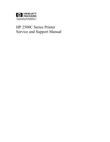 HP 2500C Series User's manual HP 2500C Series User's manual