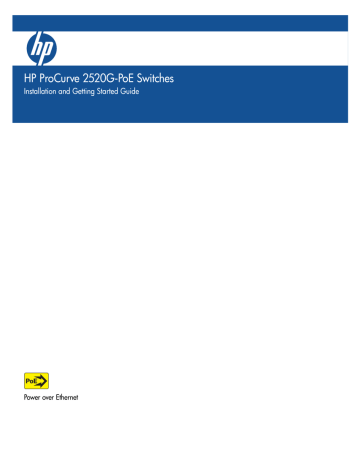 HP 2520G-POE User's manual HP 2520G-POE User's manual