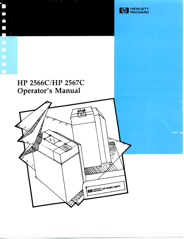 HP 2566C User manual HP 2566C User manual