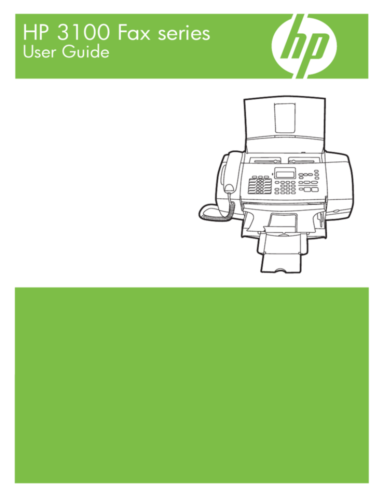 HP 3180 Fax User's manual HP 3180 Fax User's manual