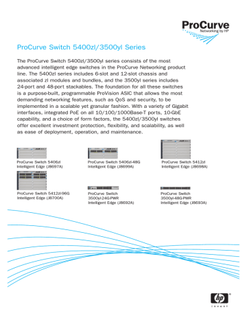 HP 3500yl Series User's manual HP 3500yl Series User's manual