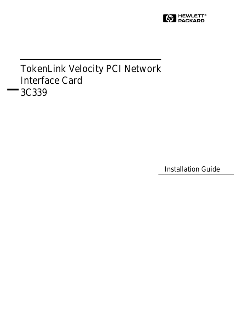 HP 3C339 User manual HP 3C339 User manual
