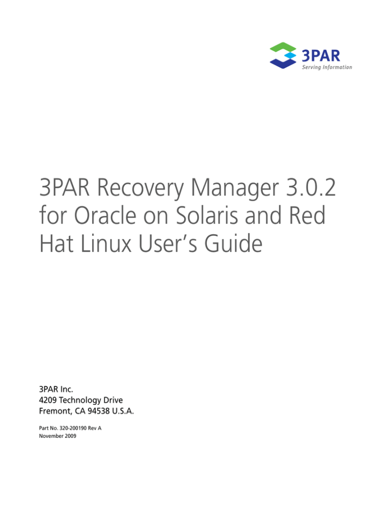 HP 3PAR User manual HP 3PAR User manual