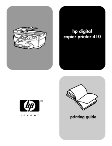 HP 410 Digital Copier Printer User guide HP 410 Digital Copier Printer User guide