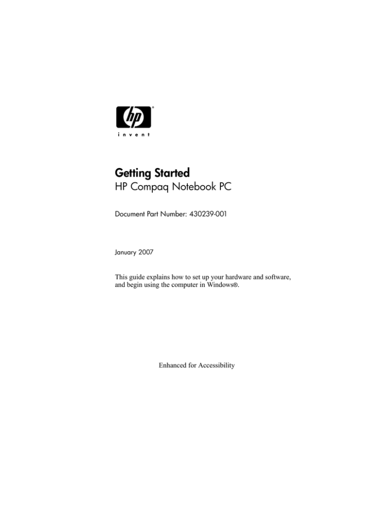 HP 430239-001 User's manual HP 430239-001 User's manual