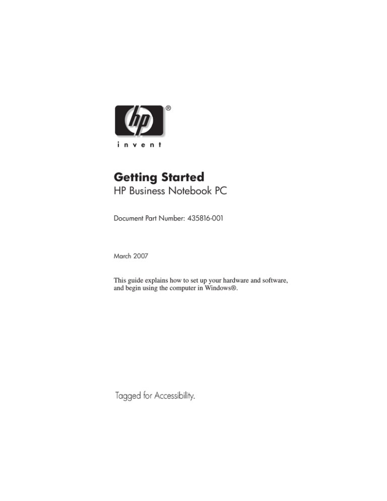 HP 435816-001 User's manual HP 435816-001 User's manual