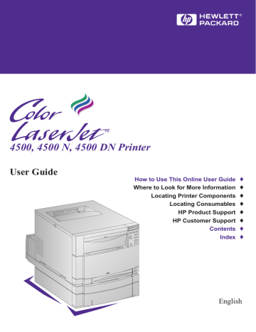 HP 4500 DN User's manual HP 4500 DN User's manual