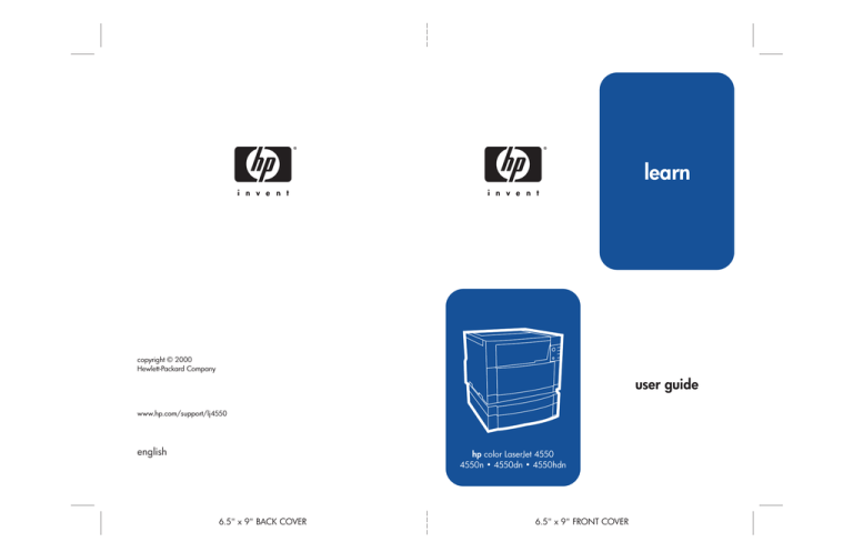 HP 4550HDN User's manual HP 4550HDN User's manual