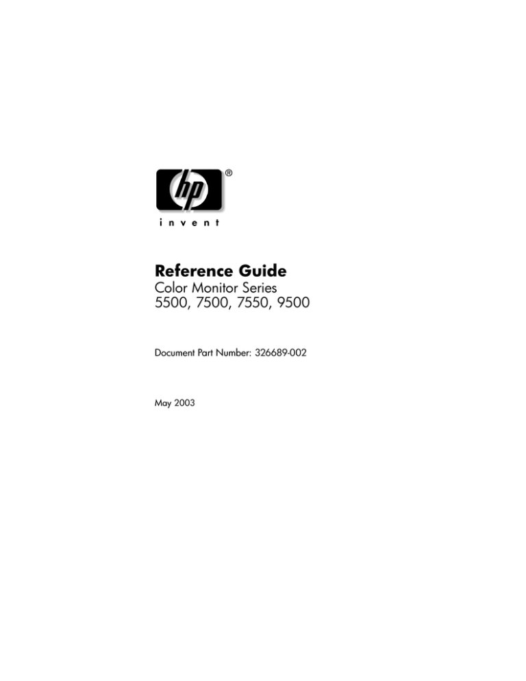 HP 5500 User's manual HP 5500 User's manual