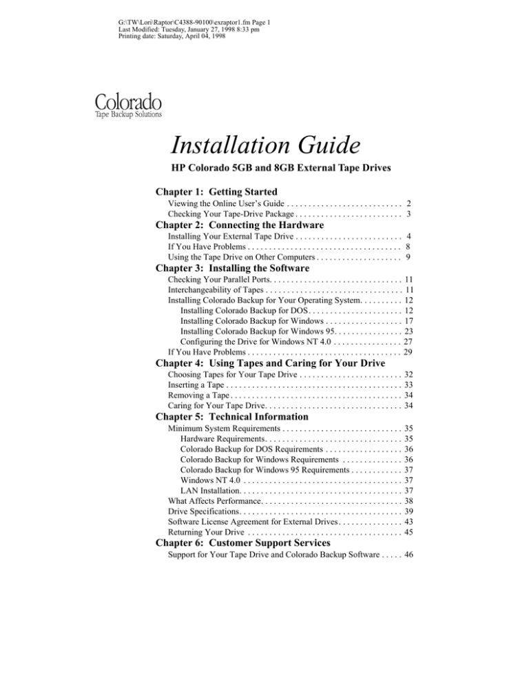 HP 5GB User manual HP 5GB User manual