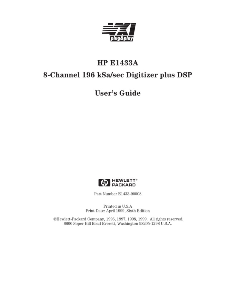 HP 8-Channel User's manual HP 8-Channel User's manual