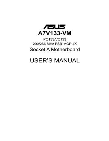 HP A7V133-VM User's manual HP A7V133-VM User's manual
