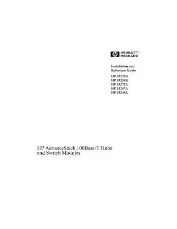 HP 100BaseT Reference guide HP 100BaseT Reference guide
