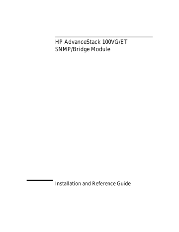 HP 100VG Reference guide HP 100VG Reference guide