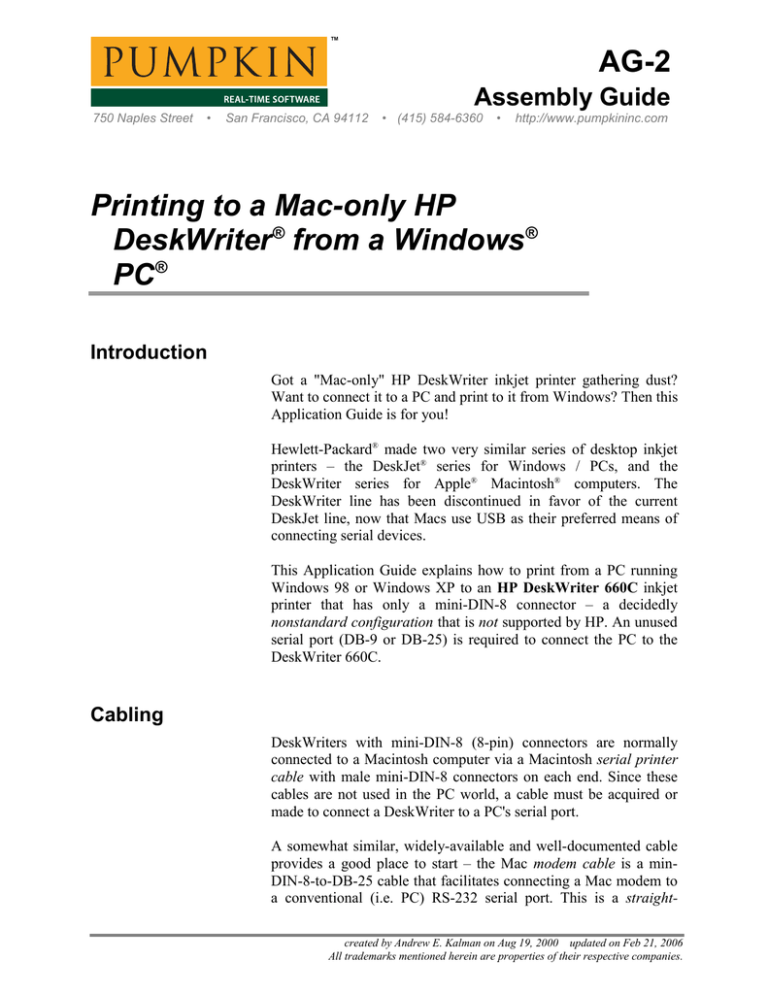 HP AG-2 User manual HP AG-2 User manual
