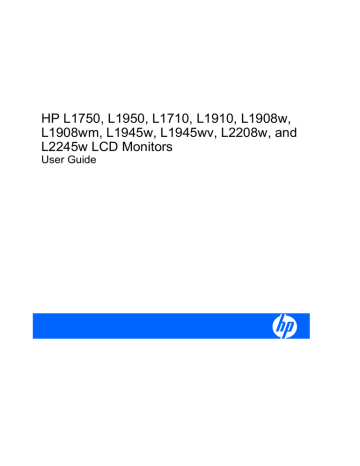 HP L1710 User's manual HP L1710 User's manual