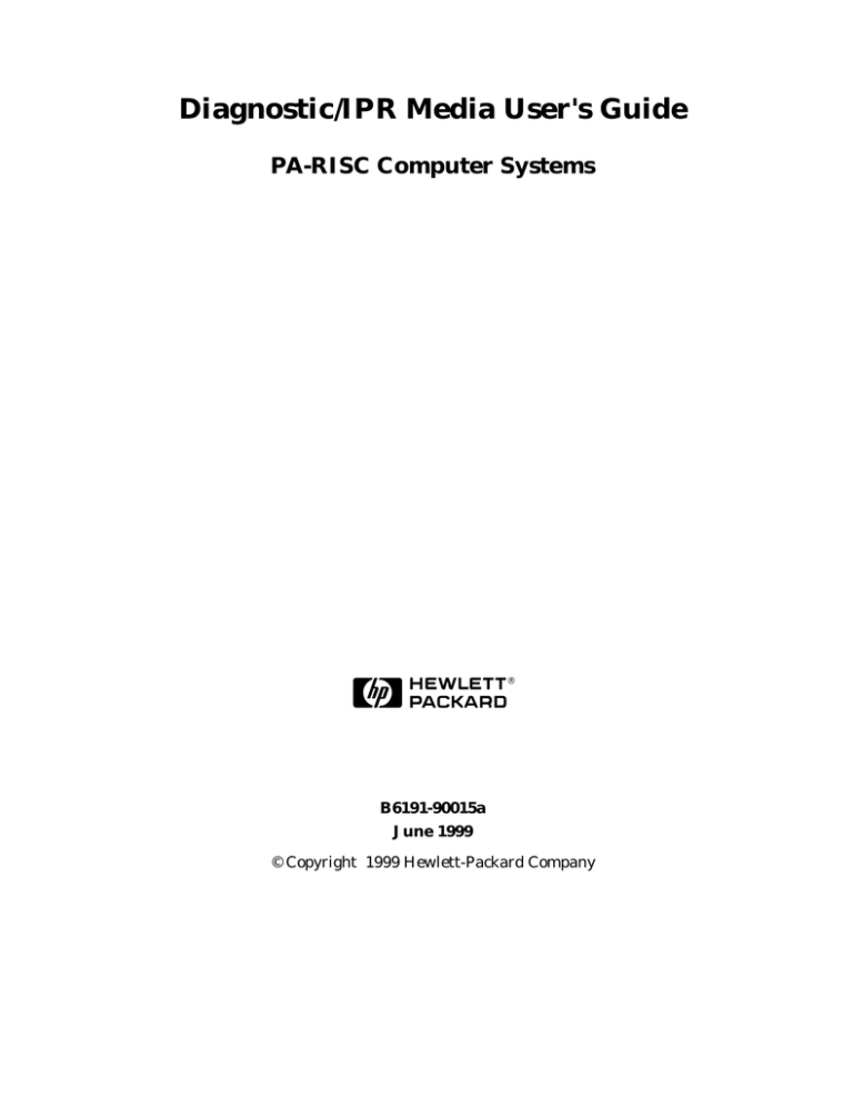 HP B6191-90015a User manual HP B6191-90015a User manual