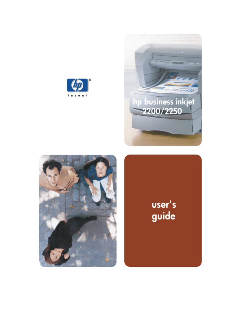 HP Business Inkjet 2250 User manual HP Business Inkjet 2250 User manual
