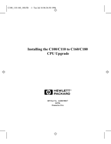 HP C110 User's manual HP C110 User's manual