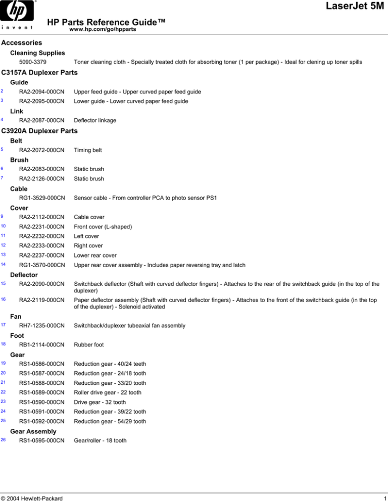 HP C3132A User manual HP C3132A User manual