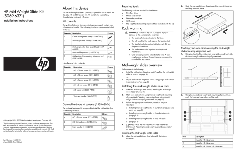 HP c8000 Workstation Installation guide HP c8000 Workstation Installation guide