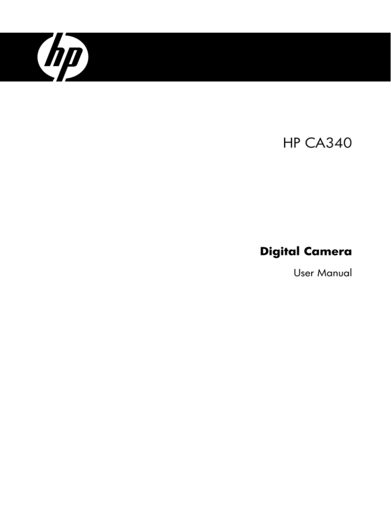 HP CA340, CA-340, CA340 Digital Camera User manual HP CA340, CA-340, CA340 Digital Camera User manual