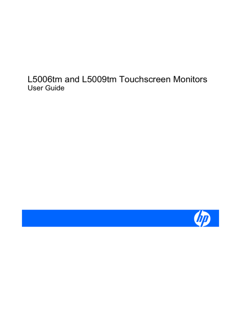 HP L5009TM User manual HP L5009TM User manual