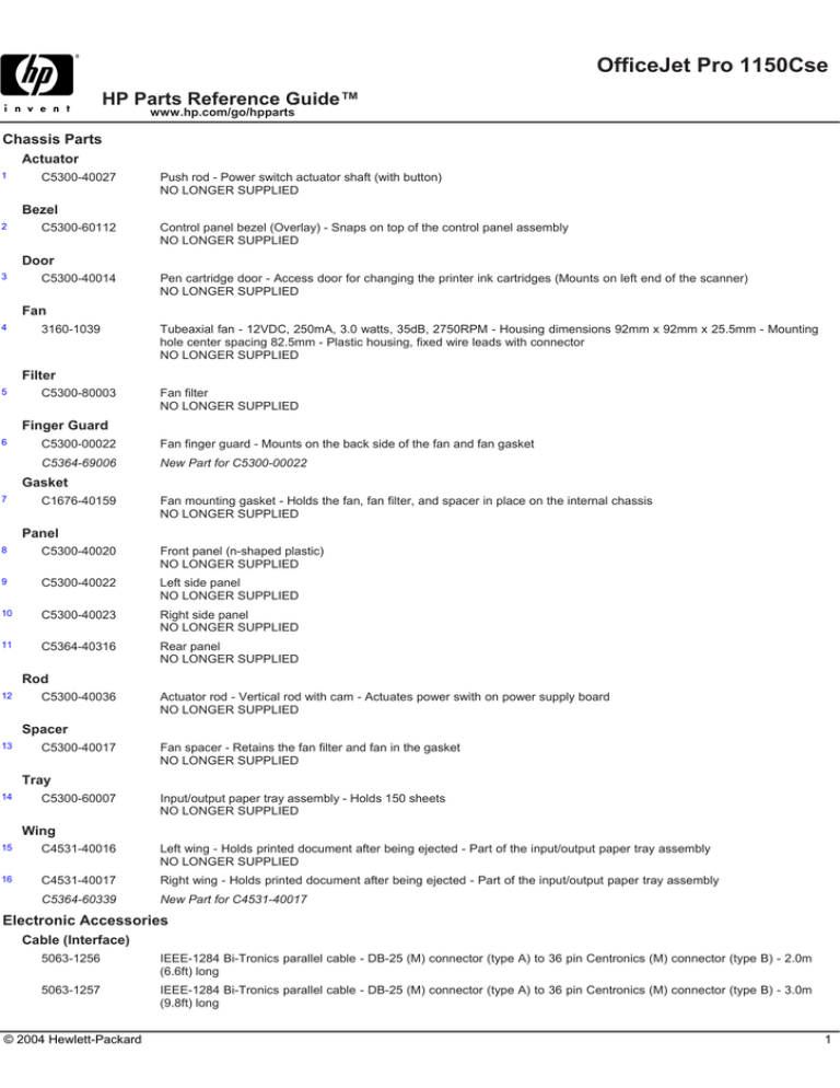 HP 1150Cse User's manual HP 1150Cse User's manual