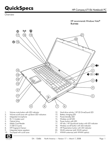 HP Compaq 6715B User's manual HP Compaq 6715B User's manual